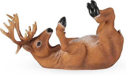 TRUE Buzzed Buck Bottle Holder for Kitchen Decor or Bar Carts, Bottle Rack for Wine Decor Bottle Storage, Detailed Polyresin Novelty Animal Wine Display