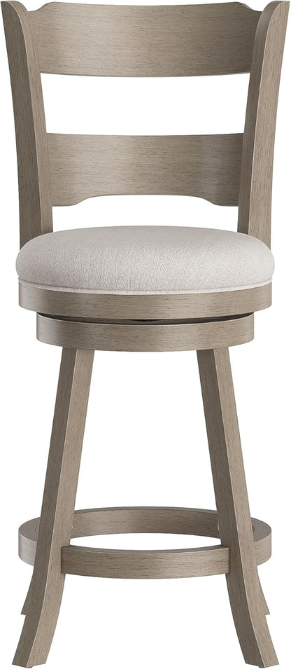 Hillsdale Arborwood Wood Counter Height Swivel Stool, Aged Greige
