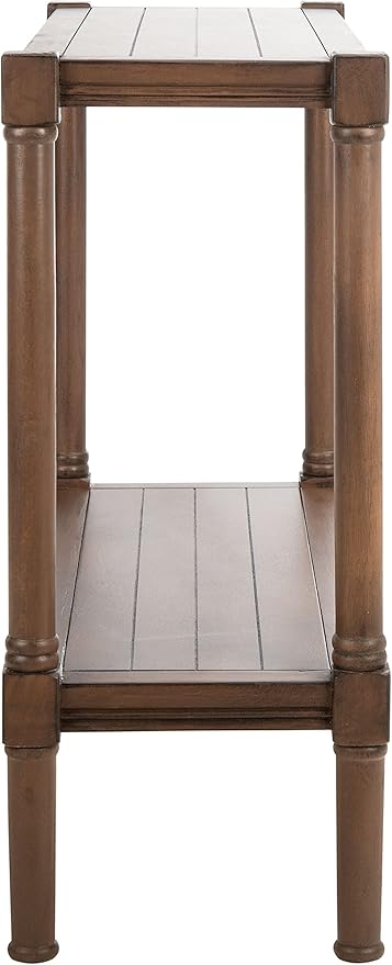 SAFAVIEH Home Collection Rafiki Brown Lower Shelf Console Table CNS5714C