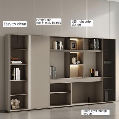 L Shaped Executive Desk, 94.5 inch Large Executive Computer Desk Set Drawers and Lockable, Power Socket and USB Port Storage, Without Desk or Computer Chair (Filing Cabinet)