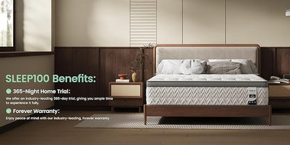 Queen Mattress 12 Inch – Hybrid Mattresses for Back Pain, Extra Lumbar & Shoulder Support, Fiberglass-Free & No Odor, 365-Night Trial