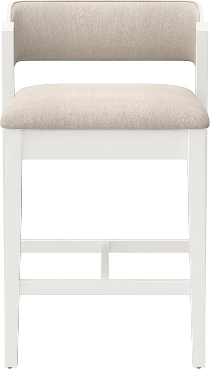 Hillsdale Dresden Wood Counter Height Stool, White