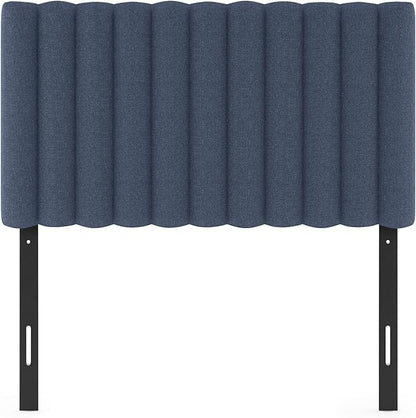 Furinno Roanne Upholstered Tufted Headboard, Twin, Denim