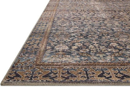 Loloi Amber Lewis Georgie Collection GER-05 Denim/Spice 2'-6" x 12'-0", .19" Pile Height, Runner Rug