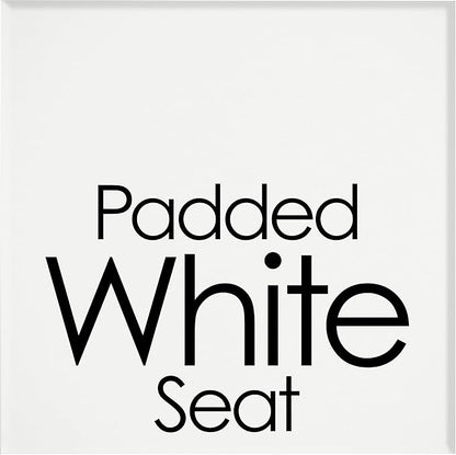 Lavish Home Folding Bar Stools – Set of 2 Heavy-Duty 18-Inch Stool - 225lbs Capacity and Padded Seats for Dorm, Recreation or Game Room (White)