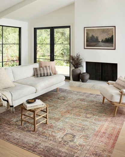 Loloi Amber Lewis Georgie Collection GER-03 Jade/Sunset 3'-0" x 10'-0", .19" Pile Height, Runner Rug