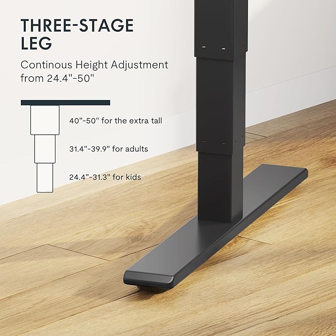 FLEXISPOT E6 MAX Solid Wood 71x30 Inch Dual Motor 3-Stage Heavy Duty Standing Desk, 330lbs Weight Capacity, Height Adjustable Desk w/Cable Management & Wheels(Butcher Block Rubberwood + Black Frame)