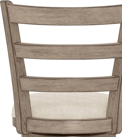 Hillsdale Laymon Modern Wood Bar Height Swivel Stool, Gray Brown