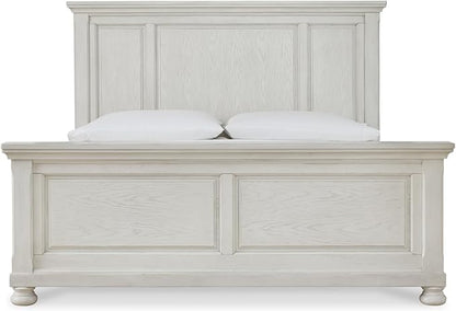 Signature Design by Ashley Robbinsdale Casual King Panel Bed, Foundation or Box Spring Needed, White