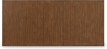 Signature Design by Ashley Lyncott Mid-Century Dining Extension Table with Removable Center Leaf, Dark Brown