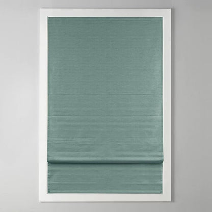 Madison Park Cordless Roman Shades Faux Silk Shade with Sheen 1-Panel Privacy, Room Darkening, Energy Efficient, Thermal Insulated Window Blind for Bedroom, Living Room Décor, 27"W x 64"L Como, Green