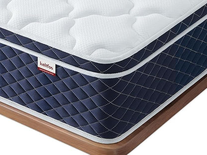 Queen Size Mattresses, Cushion Firm 12 Inch Hybrid Mattress for Couples, 700+ Pocket Coils for Motion Isolation & Dual Cooling Zones, CertiPUR-US Certified Foam Bed in A Box, 100 Days Trial