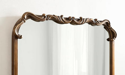 Kate and Laurel Brazelton Rounded Rectangle Ornate Traditional Mirror; 20 x 27; Gold; Ornamental Round Rectangular Classic Framed Wall Mirror