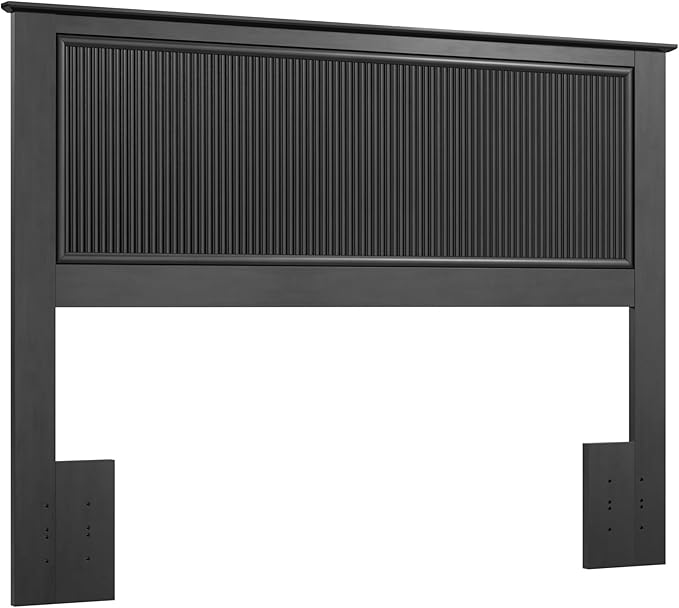 Bush Home 65-inch Full/Queen Headboard, Bedroom Furniture, Camille Collection, Onyx Birch Black