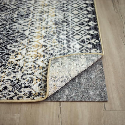 Mohawk Home 2' x 3' Non Slip Grip Rug Pad 1/4" Thick Dual Surface Felt Cushion + Rubber Gripper - Safe for All Floors