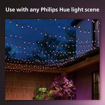 Philips Hue Indoor/Outdoor 65-Foot Festavia String Lights - 250 Mini Color Changing Smart LEDs - Weatherproof - Control with Hue App - Works with Alexa, Google Assistant and Apple HomeKit