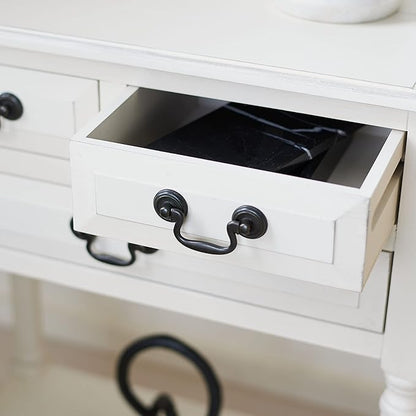 SAFAVIEH Home Collection Primrose White 3-Drawer Console Table