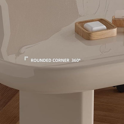 71 Inch White Writing Desk with Storage, Modern Computer Desk with 4 Drawers for Study, Wooden Executive Desk for Home Office