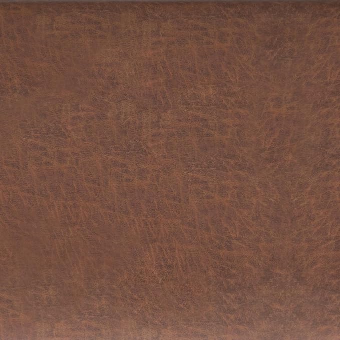 SIMPLIHOME Avalon 54 Inch Wide Contemporary Rectangle Extra Large Storage Ottoman Bench in Distressed Saddle Brown Vegan Faux Leather, Assembled, For the Living Room, Entryway and Family Room