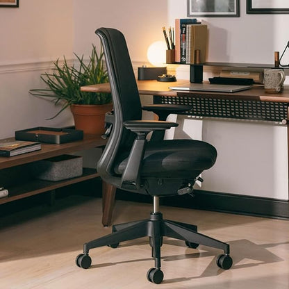 Haworth Soji Office Chair with Ergonomic Adjustments and Lumbar Support, Flexible Mesh Back (Clay)
