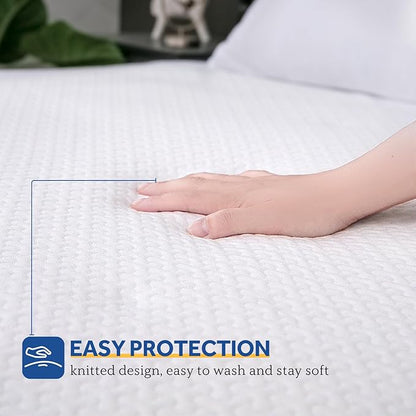 Sealy Heated Mattress Pad King Size, Zone Heating Electric Bed Warmer with Deep Pocket, 10 Heat Setting Dual Controller & 1-12 Hours Auto Shut Off, Knitted Breathable Heated Mattress Cover, White