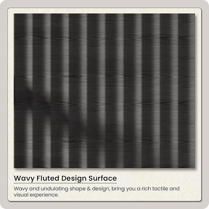 43'' Hight 5 Drawers Dresser for Bedroom,Modern Fluted Vertical Chest with Rounded Corners,Fluted Dresser for Living Room,Hallway, Black