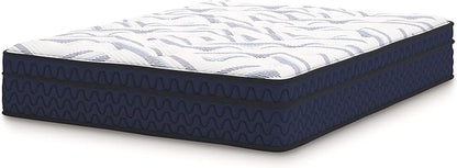 Signature Design by Ashley King Size Stack 12 Inch Hybrid Medium Plush Cooling Gel Infused Memory Foam Mattress for Pressure Relief, Fiberglass Free, Mattress in A Box
