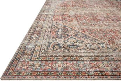 Loloi Amber Lewis Georgie Collection GER-01 Red/Navy 3'-0" x 12'-0", .19" Pile Height, Runner Rug