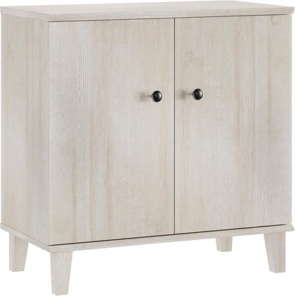 Modern Storage Cabinet 2 in 1 Buffet Storage with Wood Legs and Adjustable Shelf for Dinnig Room Living Room Entryway,Light Oak