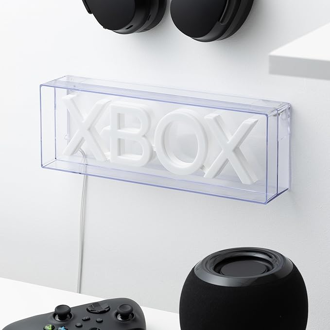 Paladone Xbox LED Neon Light, Free Standing or Wall Mountable Gaming Desk Accessories, Game Room Decor & Gift for Gamers, 11.7" Wide