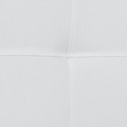 EMMA + OLIVER Quilted Tufted Upholstered Twin Size Headboard in White Fabric