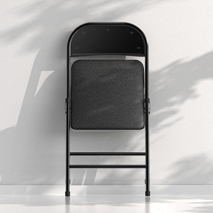 Nazhura 4 Pack Folding Chairs, Fabric Dining Chair Set with Padded Cushion and Back, Indoor Outdoo Seat for Home Office Events Wedding Party (Charcoal Fabric Seating)