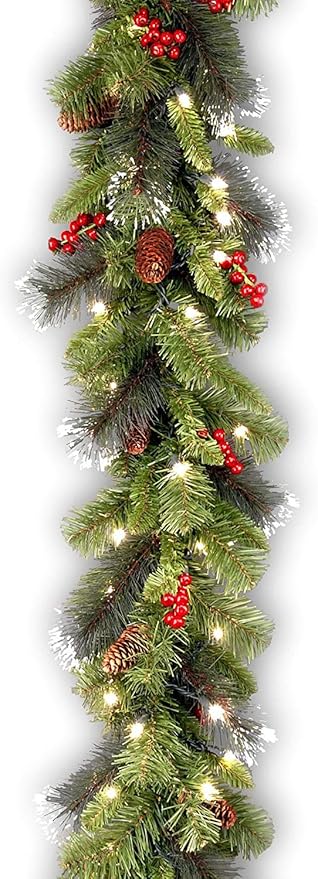 National Tree Company Artificial Christmas Tree and Garland Bundle with Lights (6.5 Feet)