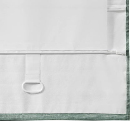 Madison Park Cordless Roman Shades Faux Silk Shade with Sheen 1-Panel Privacy, Room Darkening, Energy Efficient, Thermal Insulated Window Blind for Bedroom, Living Room Décor, 33"W x 64"L Como, Green
