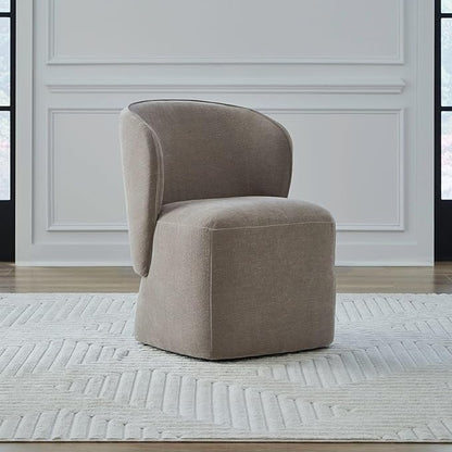 Liberty Furniture Accent Dining Chair with Castors - Rounded Arm - Truffle Upholstry
