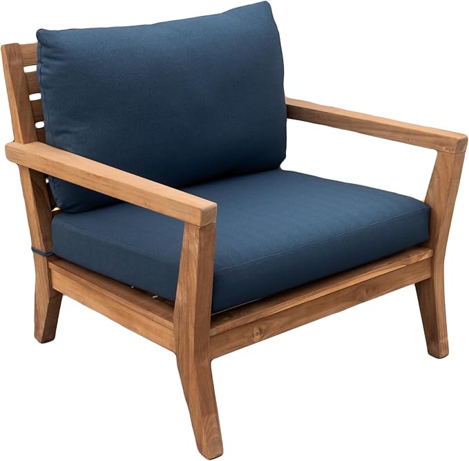 Tommy Bahama Deep Seating Lounge Cushion, 23" X 24" X 4", Bamboo Bay Cobalt