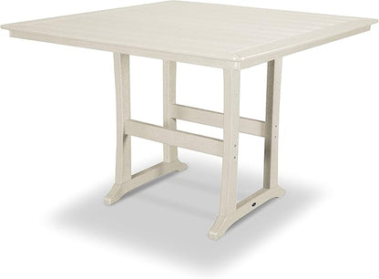 POLYWOOD® Nautical Trestle 59" Bar Table in Sand