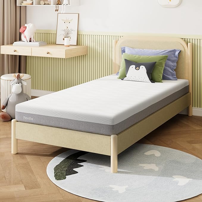 Novilla Mattress Twin, 8-Inch Gel Memory Foam Mattress for Pressure Relief, Enhanced Support & Plush Comfort, Twin Bed in a Box, Bliss