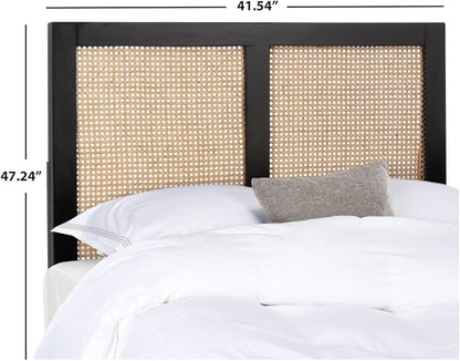 SAFAVIEH Home Collection Vienna Black Cane Twin Headboard Platform, Single (HBD8004B-T)