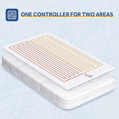 Sealy Heated Mattress Pad Queen Size Single Control for 2 Zones, 9 Heated Settings & 1-9 Hours Auto Shut Off, Luxury Quilted Bed Warmer with ETL Certified, Soft Extra-Cozy Fabric