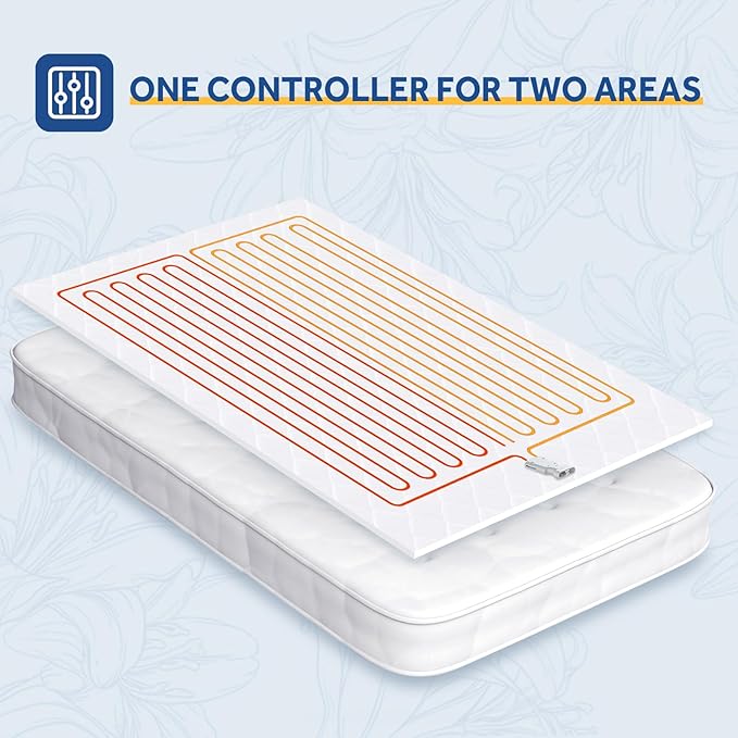 Sealy Heated Mattress Pad King Size Single Control for 2 Zones, 9 Heated Settings & 1-9 Hours Auto Shut Off, Luxury Quilted Bed Warmer with ETL Certified, Soft Extra-Cozy Fabric