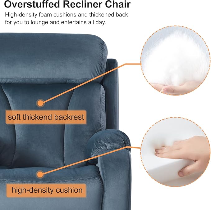 Power Lift Chair Recliners for Elderly, Modern Adult Power Lift Recliner, Velvet Upholstery Electric Lift Chair Recliner with Remote Side Pocket for Living Room