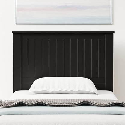 Glenwillow Home Wainscott Wood Panel Headboard in Black - Twin Size