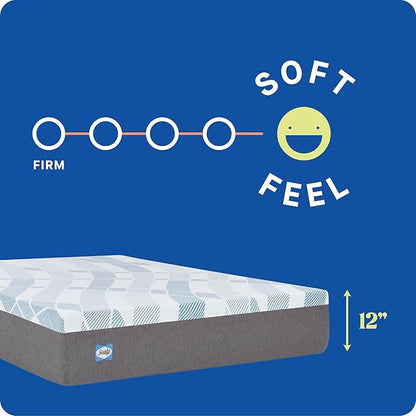 Sealy Dreamlife 12” Foam Mattress-in-a-Box, King, SealyComfort Gel Memory Foam, SealySupport Transition Foam, Surface-Guard Technology