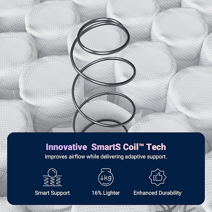 Avenco 10 Inch Twin Mattress, Hybrid Mattress with Smarts Coil™ Pocket Springs for Targeted Support and NanoGel™ Memory Foam for Cool Night Sleep, Motion Isolation for Couples, CertiPUR-US Certified