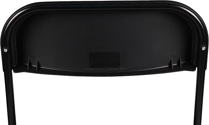 BTEXPERT Set of 10,Black Plastic Folding Chair Steel Frame Commercial High Capacity Event Chair Lightweight Set for Office Wedding Party Picnic Kitchen Dining Church School