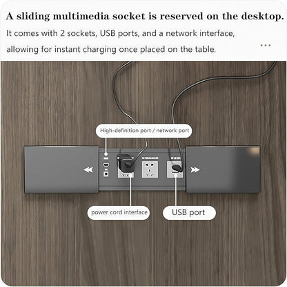 L Shaped Executive Desk, 118.1 inch Large Executive Computer Desk Set Drawers and Lockable, Power Socket and USB Port Storage, Without Desk or Computer Chair (Filing Cabinet)