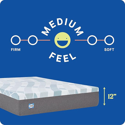 Sealy Dreamlife 12” Hybrid Mattress-in-a-Box, California King, SealyComfort Gel Memory Foam, SealyResponsive Encased Coils, Surface-Guard Technology