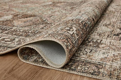 Loloi Amber Lewis Billie Collection, Clay & Sage 3'-6" x 5'-6" Area Rug – Antique & Distressed Accent Rugs for Living Room, Bedroom, Entryway & Hallway, No Shed High Traffic Area Home Decor Rug