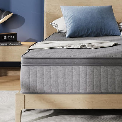 Avenco 14 Inch Queen Mattress, Hybrid Mattress with Smarts Coil™ Pocket Springs for Targeted Support and NanoGel™ Memory Foam for Cool Night Sleep, Motion Isolation for Couples, CertiPUR-US Certified